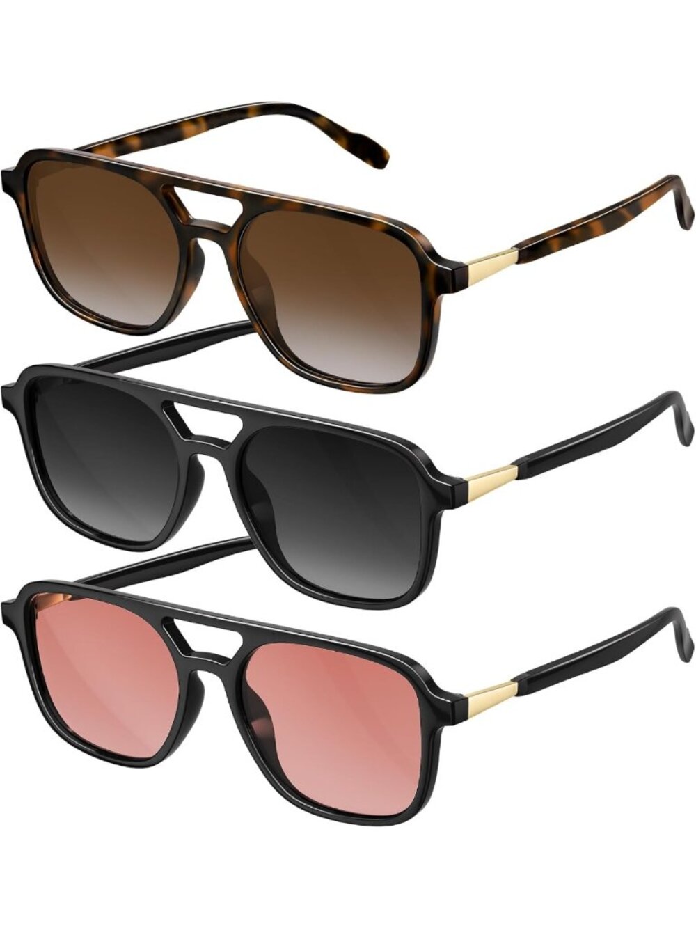 Trendy Retro Polarized Aviator Sunglasses for Women & Men - Stylish UV